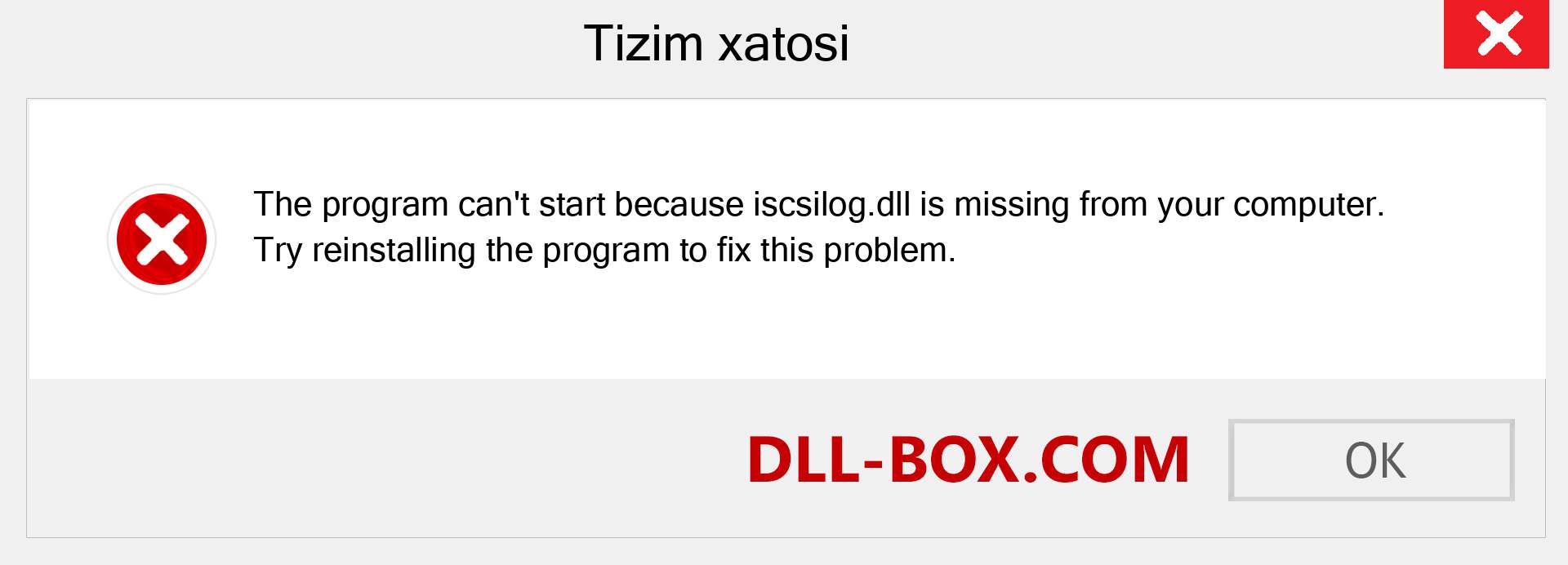 iscsilog.dll fayli yo'qolganmi?. Windows 7, 8, 10 uchun yuklab olish - Windowsda iscsilog dll etishmayotgan xatoni tuzating, rasmlar, rasmlar